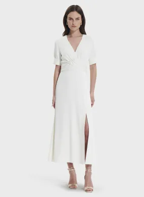 ZAPA ROSEAU - Vestido midi ajustado en blanco